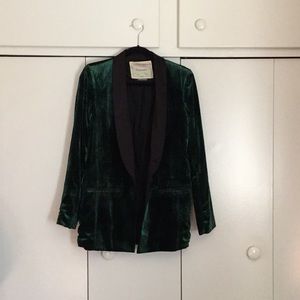 Green velvet jacket